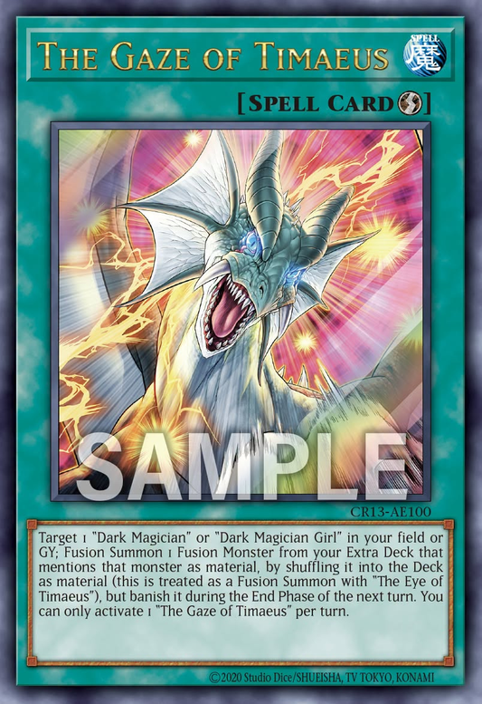 [遊戲王亞英] CR13-AE100 / 迪馬歐斯之眼光 / ティマイオスの眼光 / The Gaze of Timaeus / SER