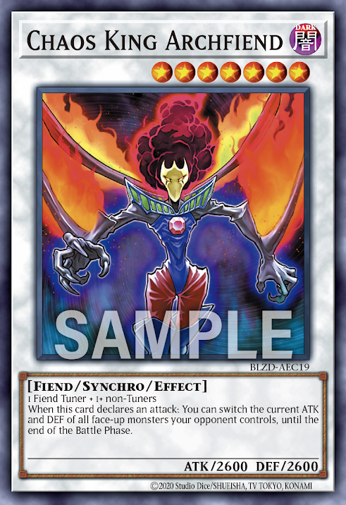 [遊戲王亞英] BLZD-AEC19 / 混沌惡魔王 / Chaos King Archfiend / N