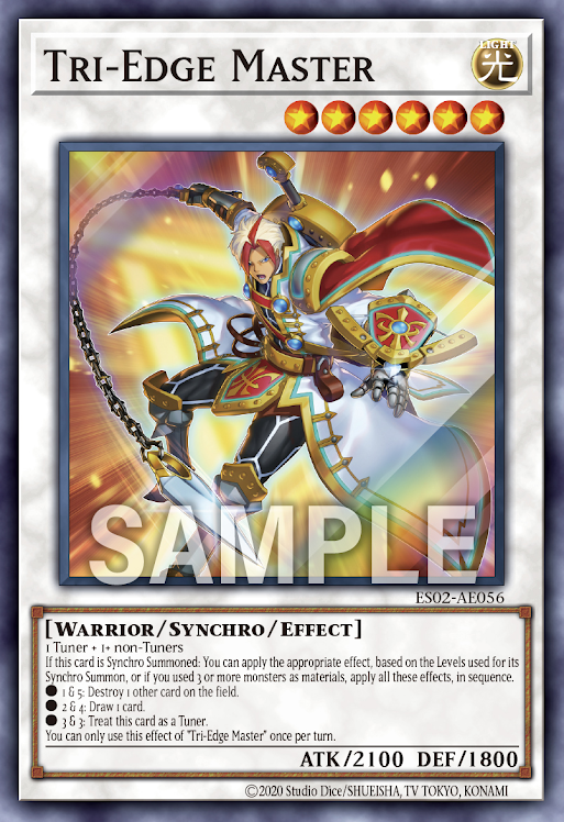 [遊戲王亞英] ES02-AE056 / 三刃大師 / トライエッジ・マスター  / Tri-Edge Master / SR