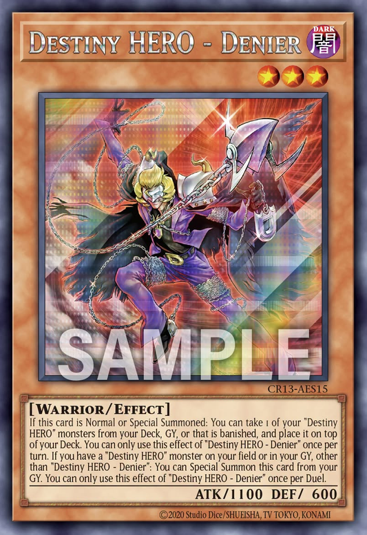 [遊戲王亞英] CR13-AES15 / D-HERO 否定人 / Ｄ－ＨＥＲＯ ディナイアルガイ / Destiny HERO - Denier / SER
