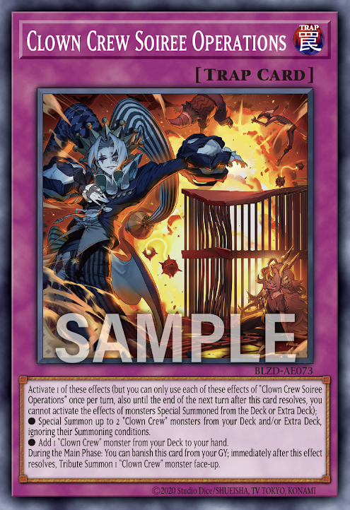 [遊戲王亞英] BLZD-AE073 / 小丑劇團 「怪演」 / 道化の一座『怪演』 / Clown Crew Soiree Operations /N