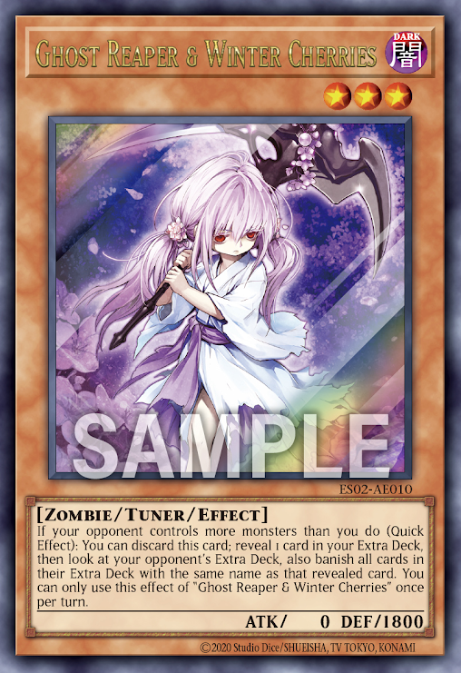 [遊戲王亞英] ES02-AE010 / 浮幽櫻 / 浮幽さくら / Ghost Reaper & Winter Cherries / UR