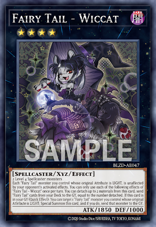 [遊戲王亞英] BLZD-AE047 / 妖精傳姬 貓巫婆 / 妖精伝姫－ウィキャット / Fairy Tail - Wiccat / R