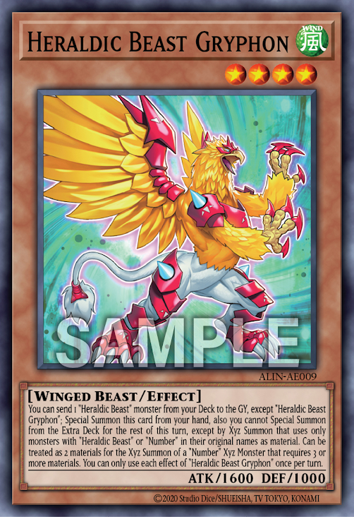 [遊戲王亞英版]紋章獸 獅鷲/妖紋章獣グリフォン /Heraldic Beast Gryphon