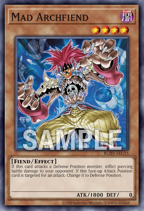 [遊戲王亞英] BLZD-AEC15 / 瘋狂惡魔 / Mad Archfiend/ N