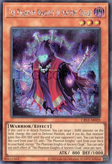 [遊戲王亞英] CR12-AE029 / 幻影騎士團 沾塵袍 / 幻影騎士団ダスティローブ / The Phantom Knights of Ancient Cloak / SER