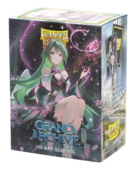 Dragon Shield Standard Deck Protector Sleeves - Art Matte - Grand Archive - Ariel, Archangel of Natura