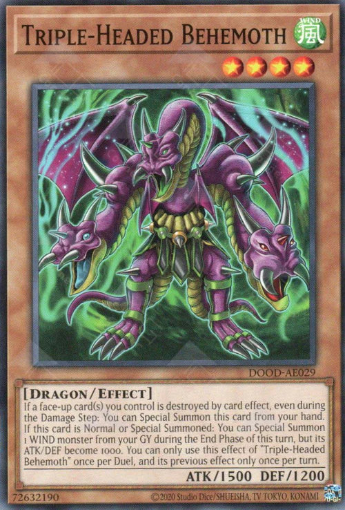 [遊戲王亞英] 多力多魯多拉 / ドリ・ドル・ドラ / Triple-Headed Behemoth