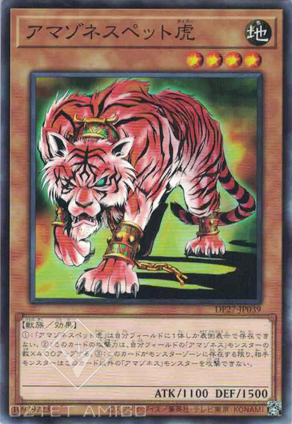 [遊戲王] 亞馬遜寵物虎 / アマゾネスペット虎 / Amazoness Tiger-Trading Card Game-TCG-Oztet Amigo