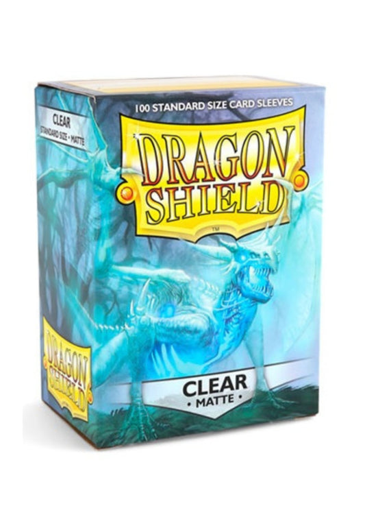 [卡牌週邊產品] Dragon Shield 100 - Standard Deck Protector Sleeves - Matte Clear-Trading Card Game-TCG-Oztet Amigo