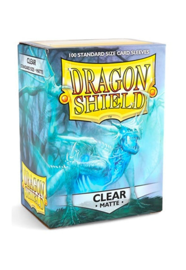 Dragon Shield 100 - Standard Deck Protector Sleeves - Matte Clear-Oztet Amigo 