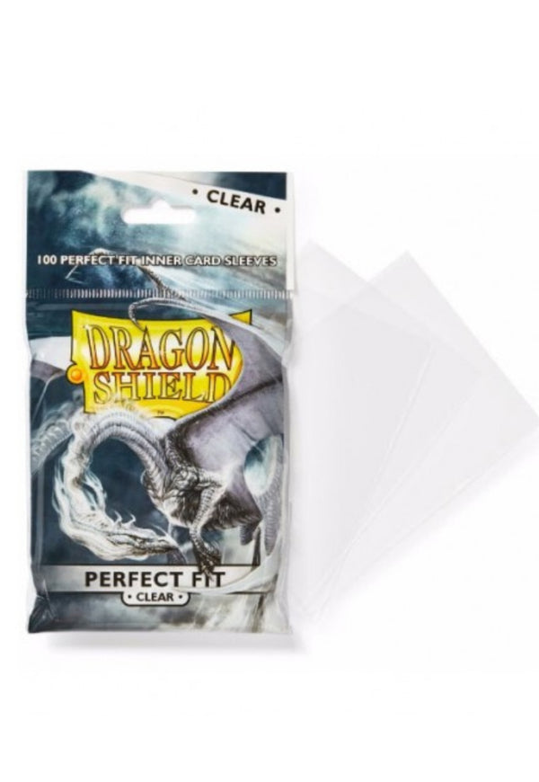 [卡牌週邊產品] Dragon Shield 100 - Perfect Fit Deck Protector Sleeves - Clear-Trading Card Game-TCG-Oztet Amigo