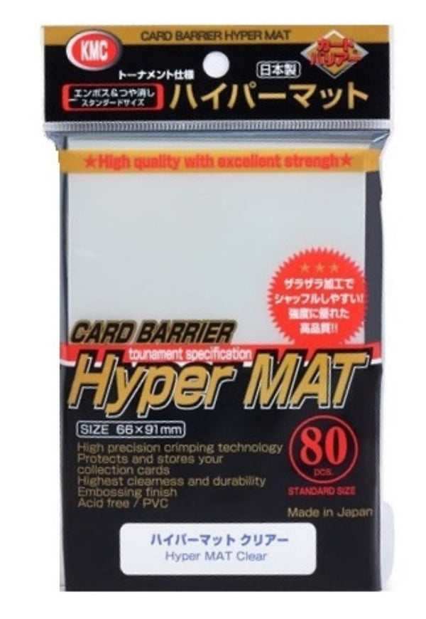 [卡牌週邊產品] KMC 80 Card Sleeves Deck Protectors - Hyper Matte Clear-Trading Card Game-TCG-Oztet Amigo