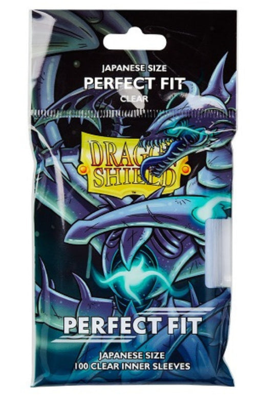 [卡牌週邊產品] Dragon Shield 100 - Japanese size Perfect Fit Deck Protector Sleeves - Clear-Trading Card Game-TCG-Oztet Amigo