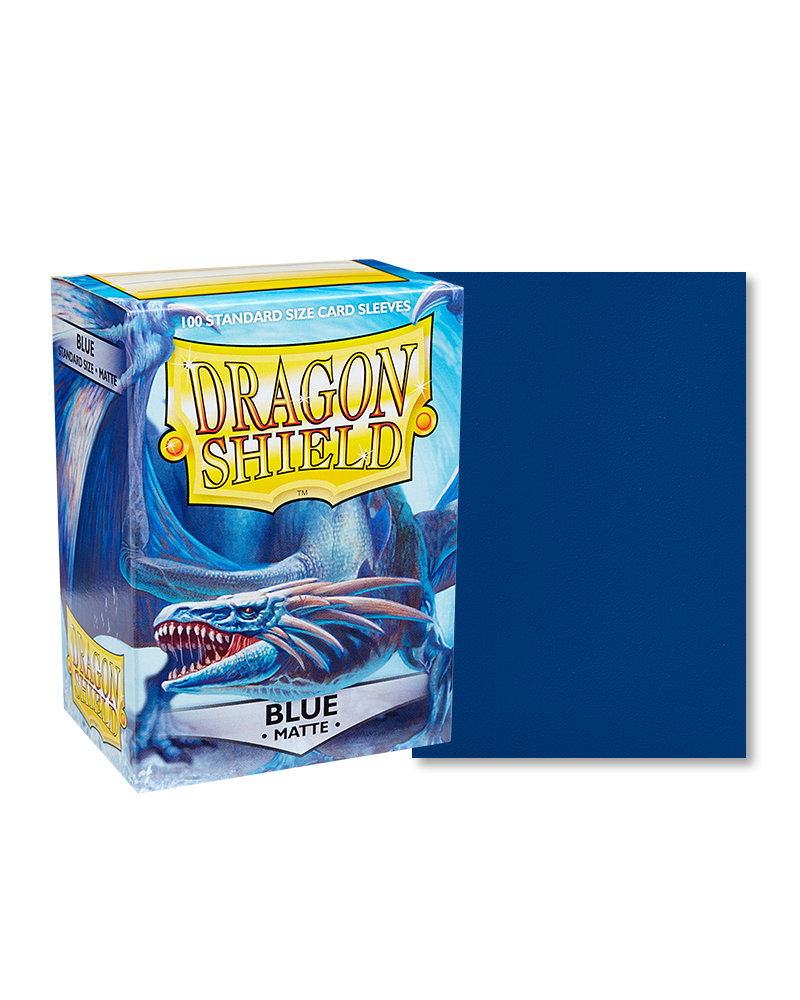 [卡牌週邊產品] Dragon Shield 100 - Standard Deck Protector Sleeves - Matte Blue-Trading Card Game-TCG-Oztet Amigo