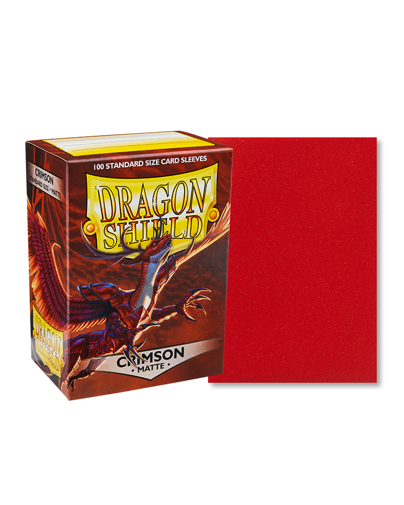 [卡牌週邊產品] Dragon Shield 100 - Standard Deck Protector Sleeves - Matte Crimson-Trading Card Game-TCG-Oztet Amigo