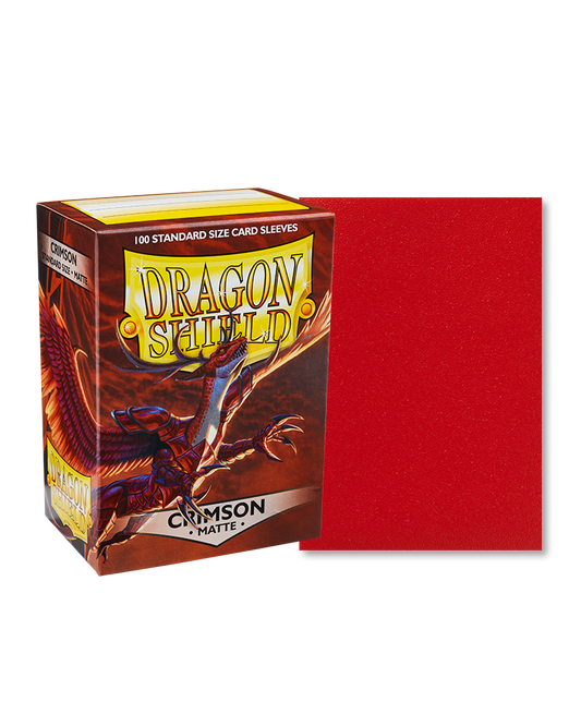 [卡牌週邊產品] Dragon Shield 100 - Standard Deck Protector Sleeves - Matte Crimson-Trading Card Game-TCG-Oztet Amigo