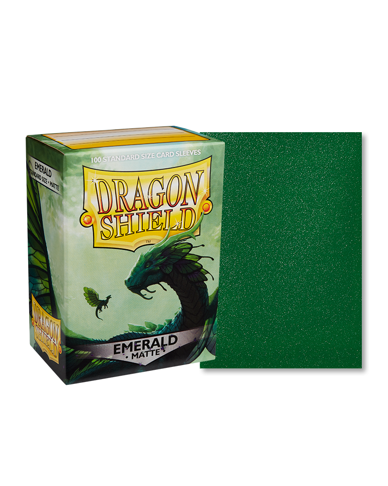 [卡牌週邊產品] Dragon Shield 100 - Standard Deck Protector Sleeves - Matte Emerald-Trading Card Game-TCG-Oztet Amigo