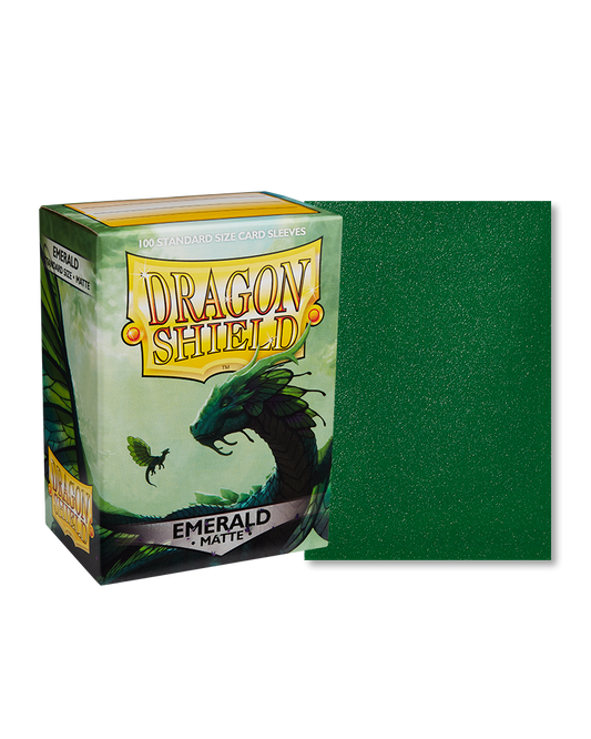 [卡牌週邊產品] Dragon Shield 100 - Standard Deck Protector Sleeves - Matte Emerald-Trading Card Game-TCG-Oztet Amigo