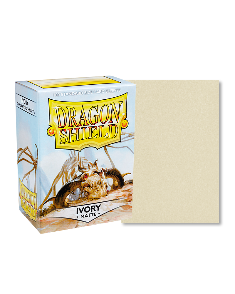[卡牌週邊產品] Dragon Shield 100 - Standard Deck Protector Sleeves - Matte Ivory-Trading Card Game-TCG-Oztet Amigo