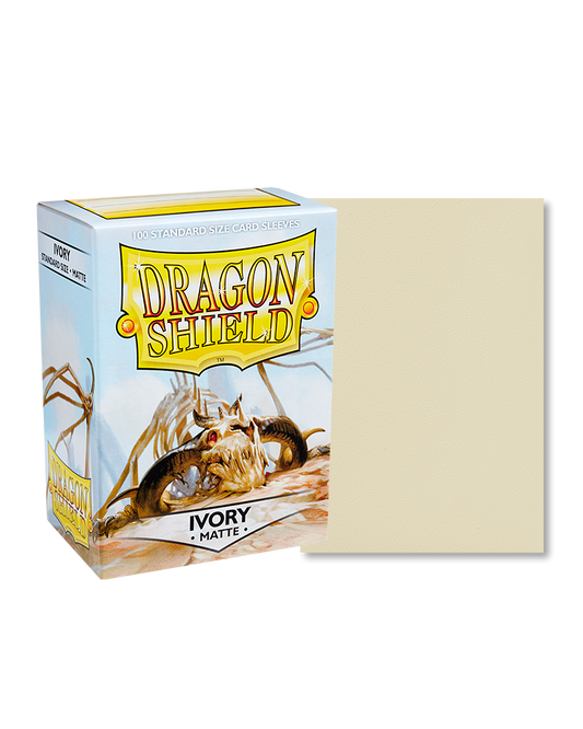 [卡牌週邊產品] Dragon Shield 100 - Standard Deck Protector Sleeves - Matte Ivory-Trading Card Game-TCG-Oztet Amigo