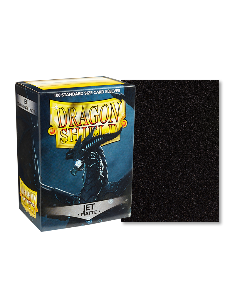 [卡牌週邊產品] Dragon Shield 100 - Standard Deck Protector Sleeves - Matte Jet-Trading Card Game-TCG-Oztet Amigo