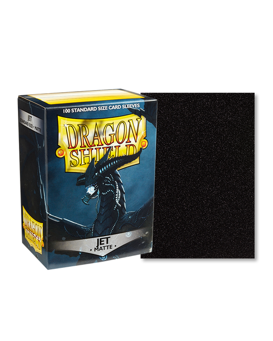 [卡牌週邊產品] Dragon Shield 100 - Standard Deck Protector Sleeves - Matte Jet-Trading Card Game-TCG-Oztet Amigo