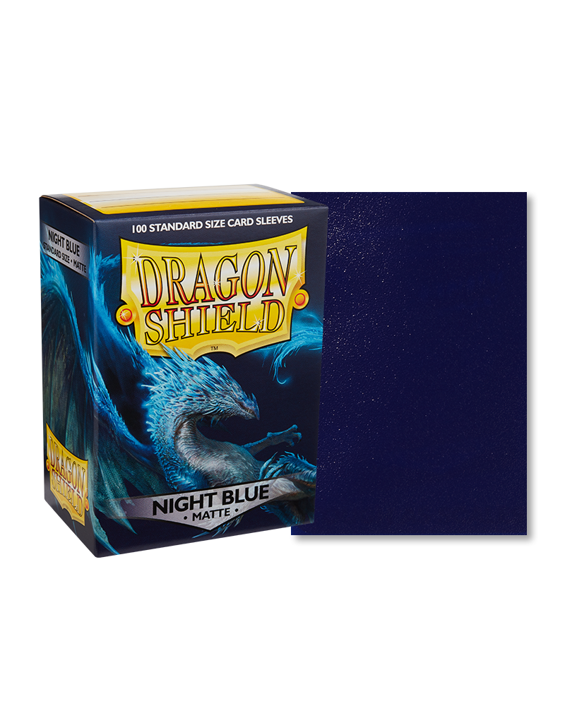 [卡牌週邊產品] Dragon Shield 100 - Standard Deck Protector Sleeves - Matte Night Blue-Trading Card Game-TCG-Oztet Amigo
