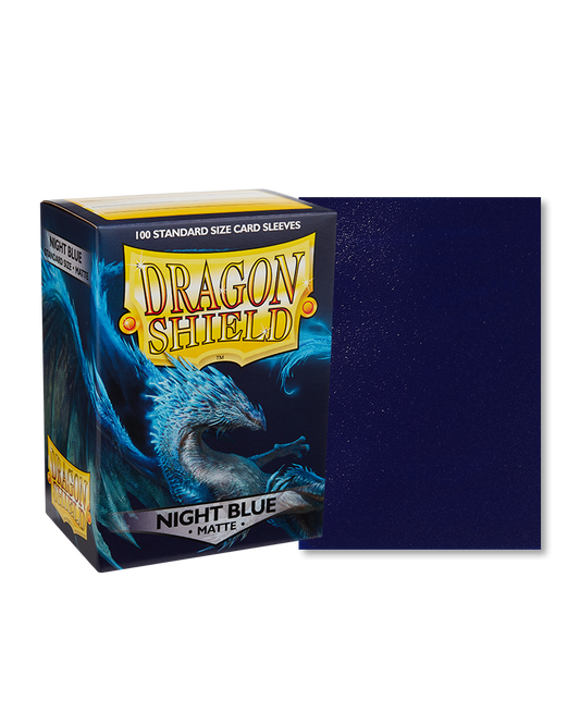 [卡牌週邊產品] Dragon Shield 100 - Standard Deck Protector Sleeves - Matte Night Blue-Trading Card Game-TCG-Oztet Amigo