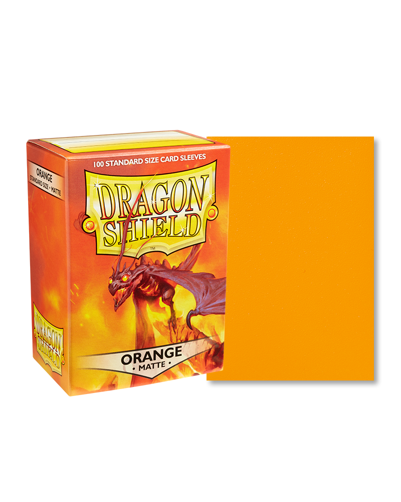 [卡牌週邊產品] Dragon Shield 100 - Standard Deck Protector Sleeves - Matte Orange-Trading Card Game-TCG-Oztet Amigo