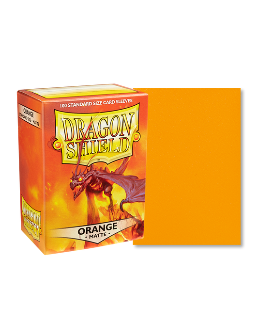 [卡牌週邊產品] Dragon Shield 100 - Standard Deck Protector Sleeves - Matte Orange-Trading Card Game-TCG-Oztet Amigo