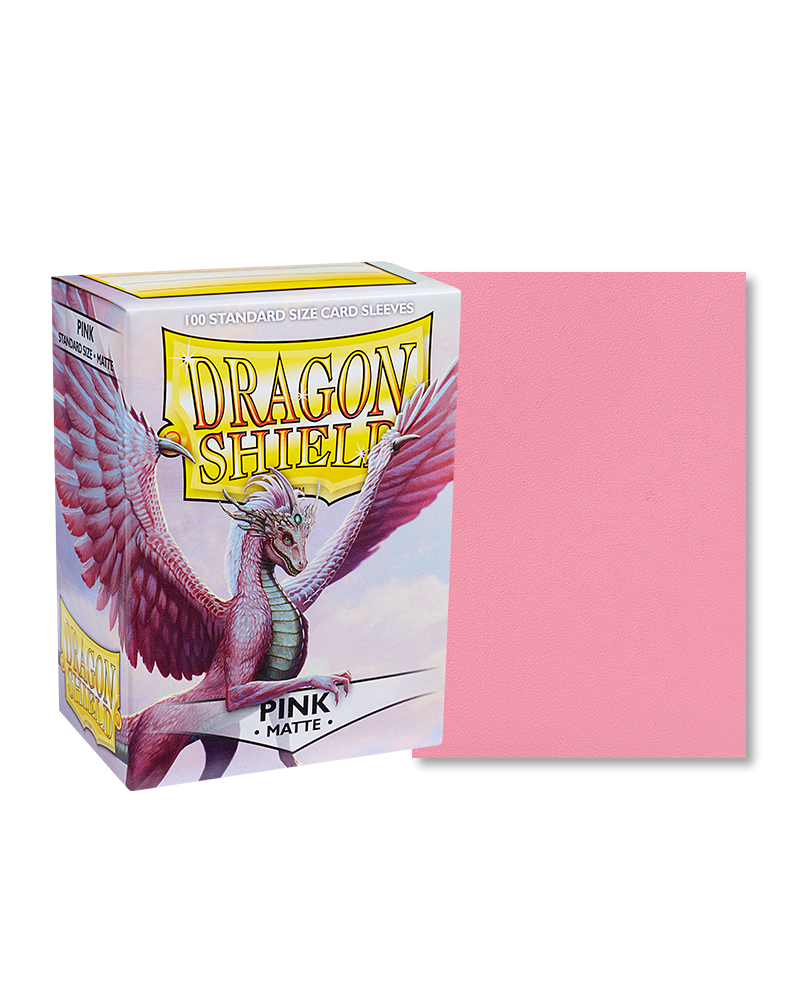 [卡牌週邊產品] Dragon Shield 100 - Standard Deck Protector Sleeves - Matte Pink-Trading Card Game-TCG-Oztet Amigo