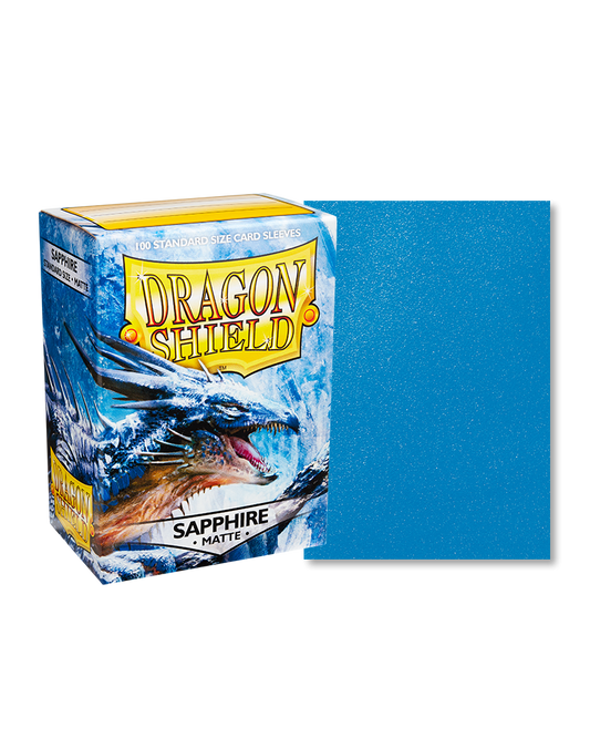 [卡牌週邊產品] Dragon Shield 100 - Standard Deck Protector Sleeves - Matte Sapphire-Trading Card Game-TCG-Oztet Amigo