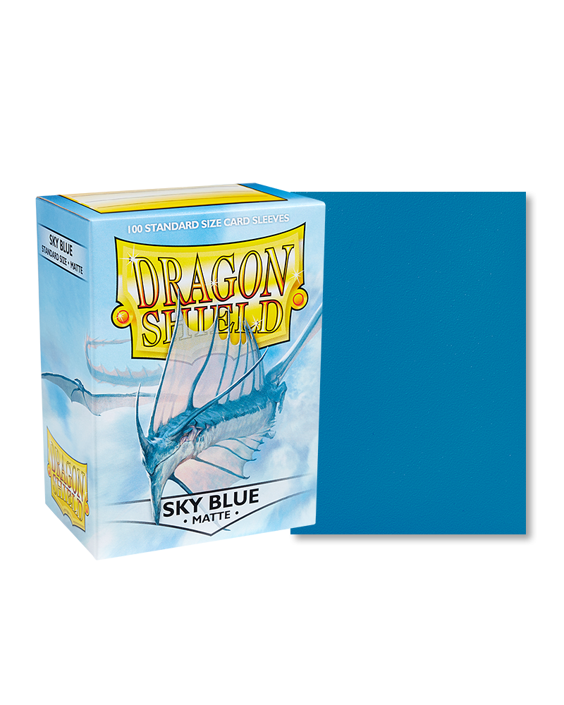 [卡牌週邊產品] Dragon Shield 100 - Standard Deck Protector Sleeves - Matte Sky Blue-Trading Card Game-TCG-Oztet Amigo
