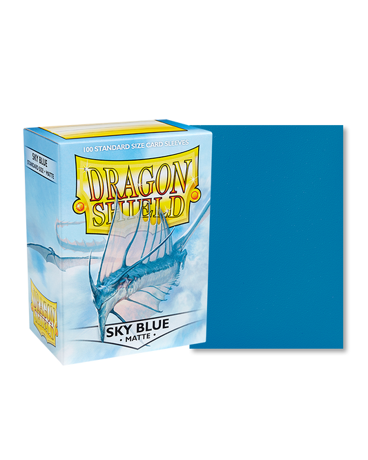 [卡牌週邊產品] Dragon Shield 100 - Standard Deck Protector Sleeves - Matte Sky Blue-Trading Card Game-TCG-Oztet Amigo