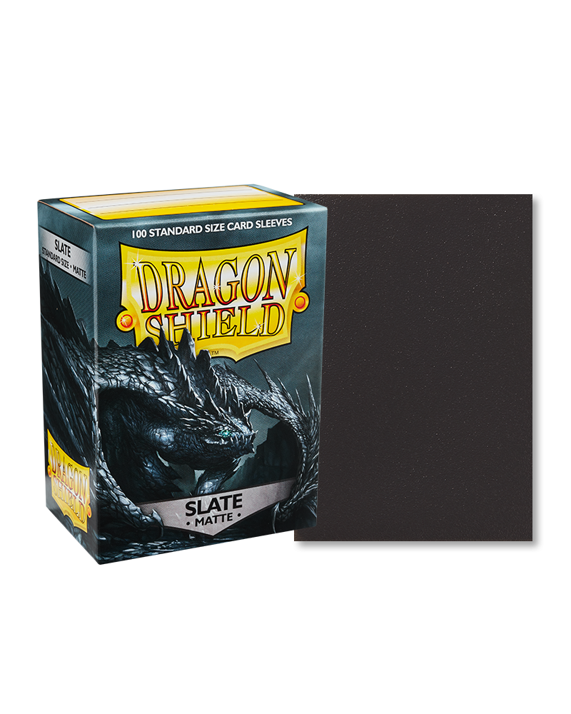 [卡牌週邊產品] Dragon Shield 100 - Standard Deck Protector Sleeves - Matte Slate-Trading Card Game-TCG-Oztet Amigo