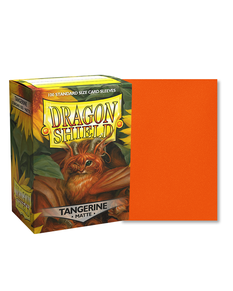 [卡牌週邊產品] Dragon Shield 100 - Standard Deck Protector Sleeves - Dual Matte - Tangerine-Trading Card Game-TCG-Oztet Amigo