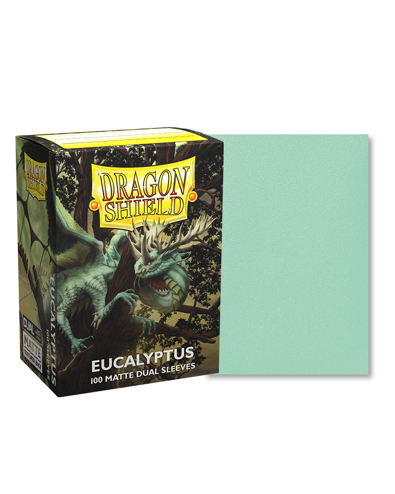 [卡牌週邊產品] Dragon Shield 100 - Standard Deck Protector Sleeves - Dual Matte - Eucalyptus-Trading Card Game-TCG-Oztet Amigo