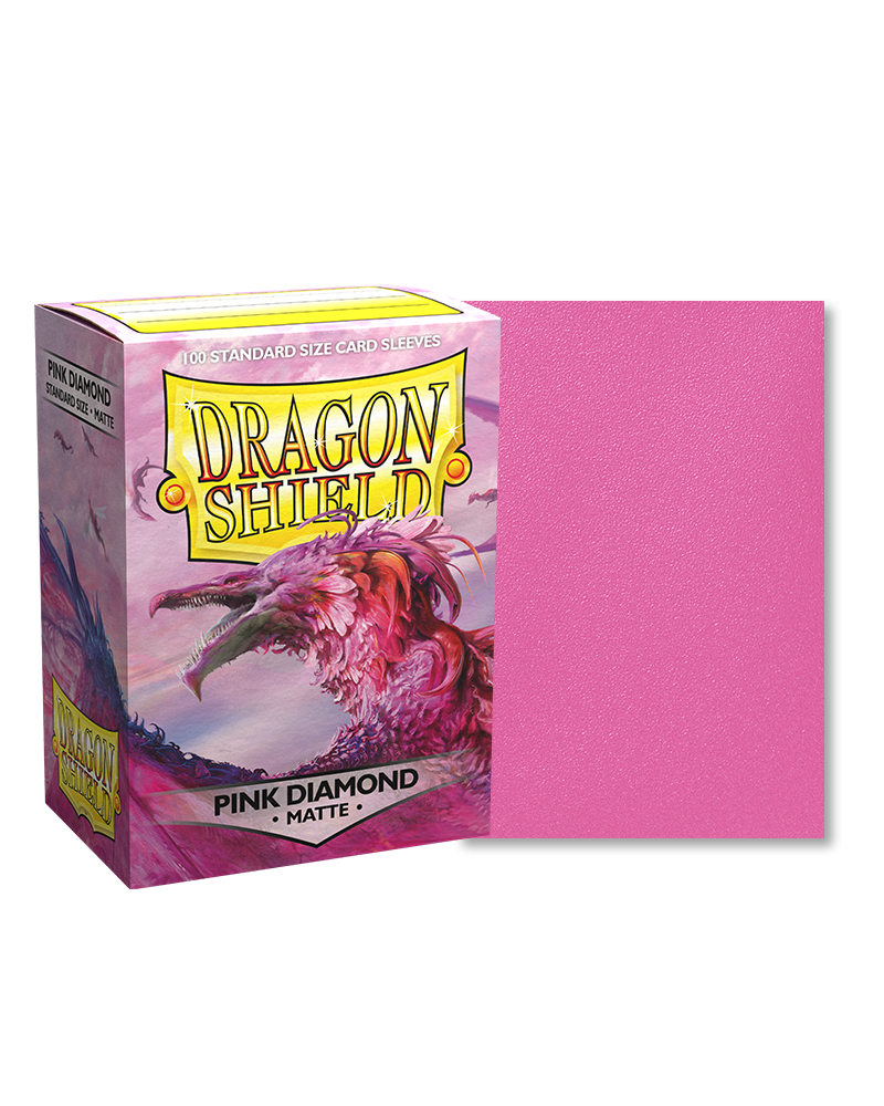 [卡牌週邊產品] Dragon Shield 100 - Standard Deck Protector Sleeves - Matte Pink Diamond-Trading Card Game-TCG-Oztet Amigo