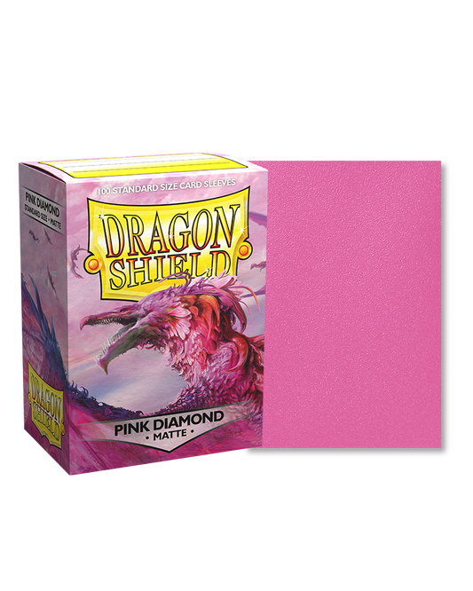 [卡牌週邊產品] Dragon Shield 100 - Standard Deck Protector Sleeves - Matte Pink Diamond-Trading Card Game-TCG-Oztet Amigo