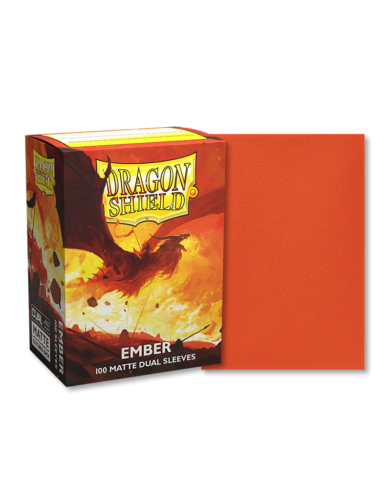 [卡牌週邊產品] Dragon Shield 100 - Standard Deck Protector Sleeves - Dual Matte - Ember-Trading Card Game-TCG-Oztet Amigo