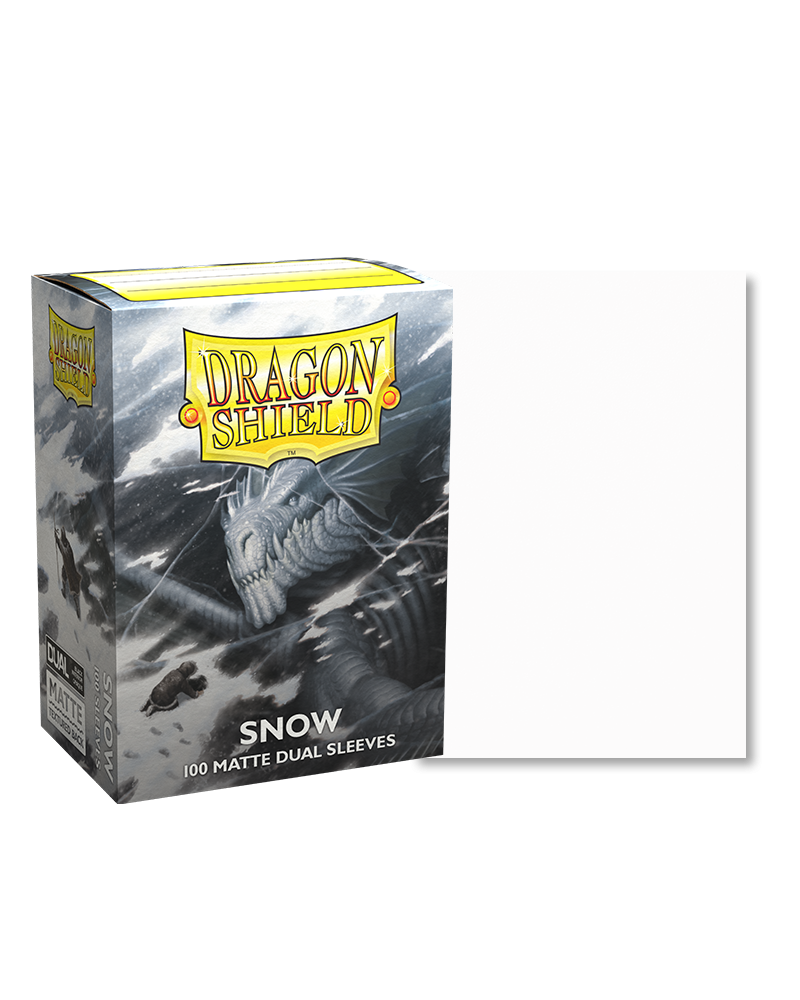 [卡牌週邊產品] Dragon Shield 100 - Standard Deck Protector Sleeves - Dual Matte - Snow-Trading Card Game-TCG-Oztet Amigo