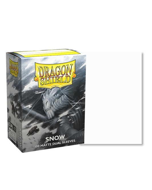 [卡牌週邊產品] Dragon Shield 100 - Standard Deck Protector Sleeves - Dual Matte - Snow-Trading Card Game-TCG-Oztet Amigo