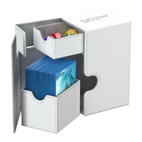 [卡牌週邊產品] Ultimate Guard 80+ Xenoskin Flip n Tray Deck Case Box [白色]-Trading Card Game-TCG-Oztet Amigo