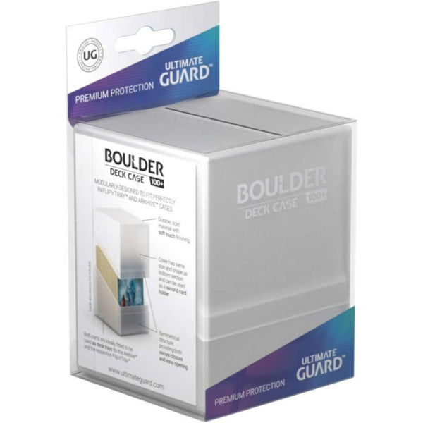 [卡牌週邊產品] Ultimate Guard 100+ Boulder Standard Size Deck Case [透明磨砂]-Trading Card Game-TCG-Oztet Amigo